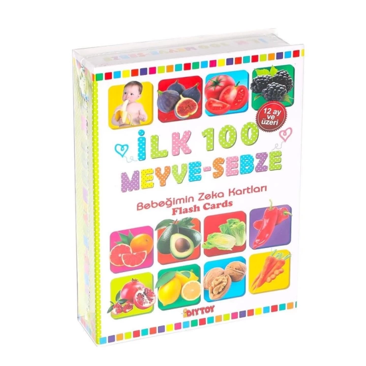 BFS  1765 FLASH CARD İLK 100 MEYVELER EĞİTİCİ KARTLAR