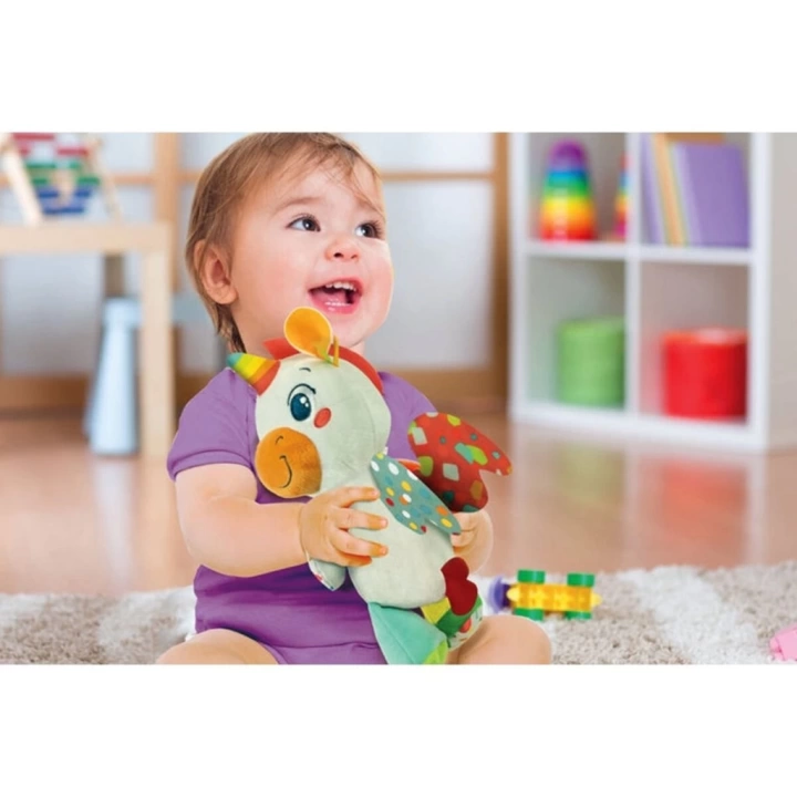 BFS  17846 Baby Clementoni - Tek Boynuzlu At Peluş Oyuncak