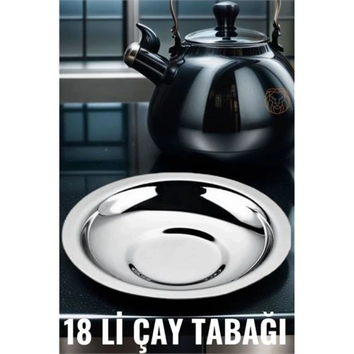 BFS  18 li Metal Çay Tabağı Veneta Design Seti