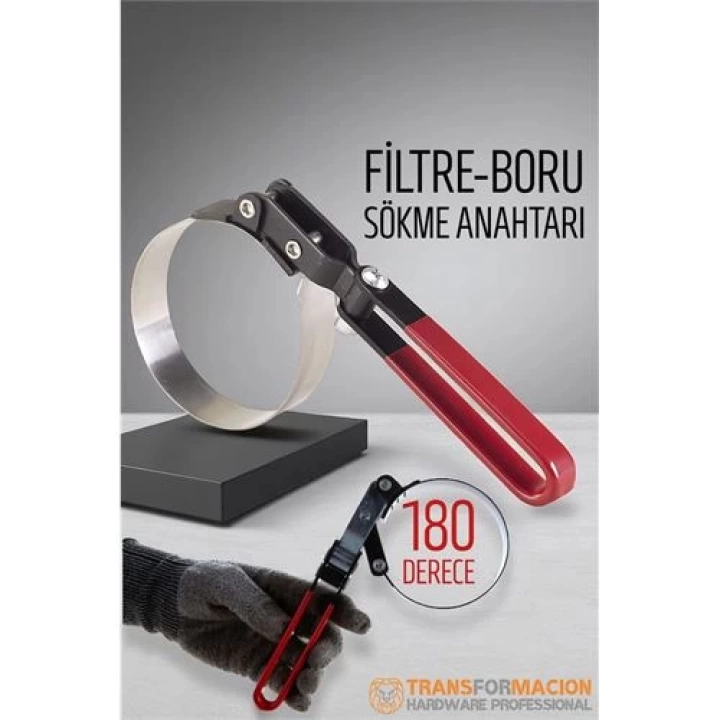 BFS  180 Derece Çelik Çemberli Filtre Sökme Anahtarı - Boru Sökme Anahtarı