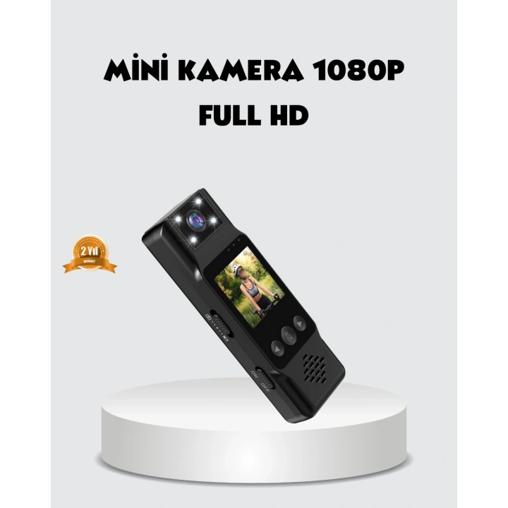 BFS 180 Derece Dönebilen Mini Kamera Full HD TFT Ekran Hareket Sensörlü