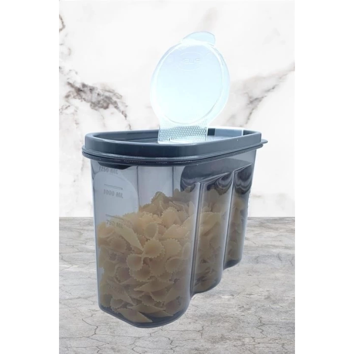 BFS  2 Kapaklı Ölçekli Erzak Saklama Kabı - 1,2 Litre - SA930