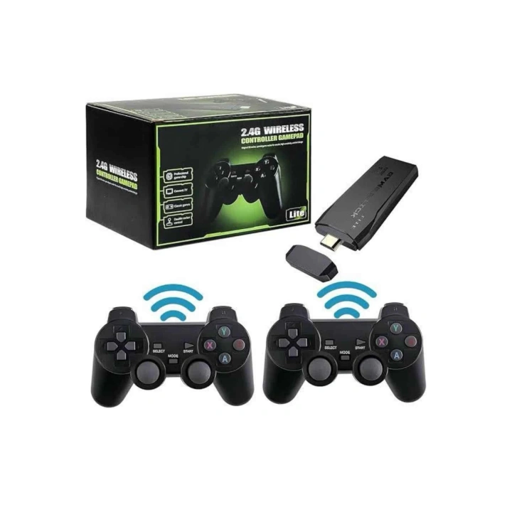 BFS 2 Kollu Kablosuz 2.4G Retro Oyunlar 4k Game Stick 3500 Oyun Atari