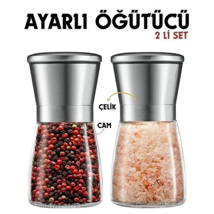 BFS  2 li Baharat Tuz Öğütücü Set Dees Dickerhoof Design