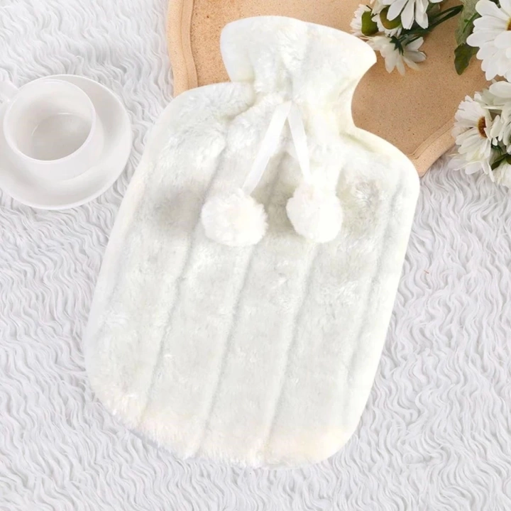 BFS  2 Litre Ponponlu Peluş Sıcak Su Torbası 1.Sınıf Kauçuk Malzeme