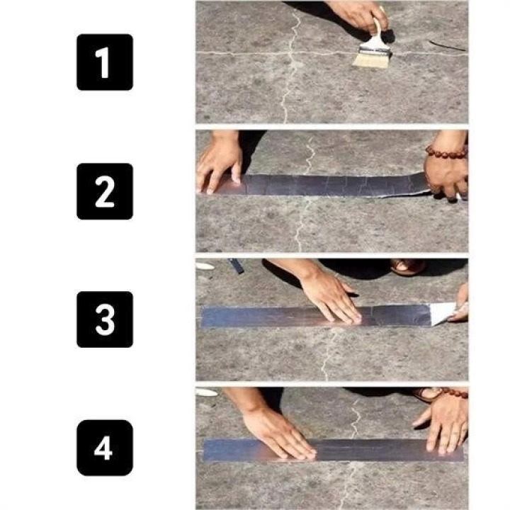 BFS  2 Mt Yüksek Sıcaklık Dayanan Su Geçirmez Çatı  Duvar Çatlak Onarıcı Yapışkan Bant Folyo 5 Cm