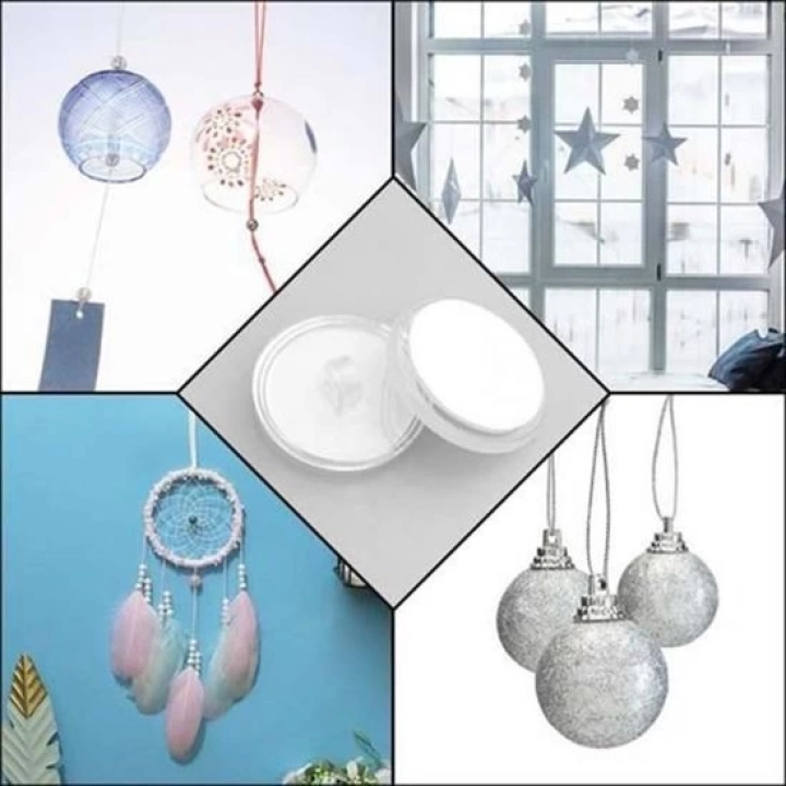 BFS  20 Adet Şeffaf Yuvarlak 3 Cm Çaplı Güçlü Disk Yapışkanlar