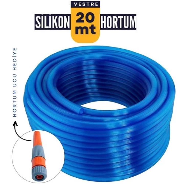 BFS   20 Metre Silikonlu Bahçe Hortumu Sulama Aparatı HEDİYELİ