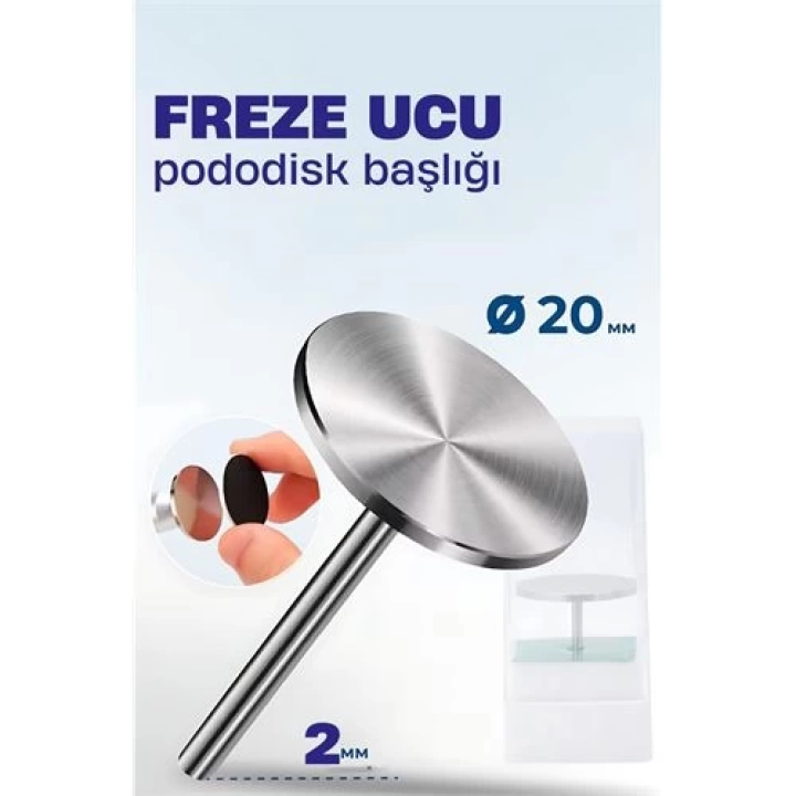 BFS  20 mm Pododisk Başlığı - Pododisk Freze Ucu Profesyonel Paslanmaz Çelik