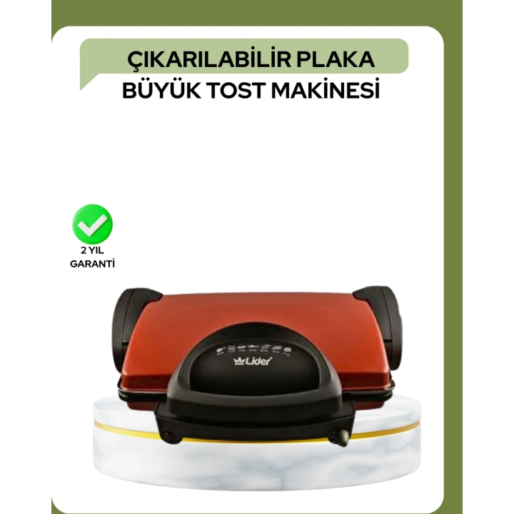 BFS 2000 Watt Teflon Tost Makinesi – Geniş Plaka, Ayarlanabilir Isı, Kolay Temizlik