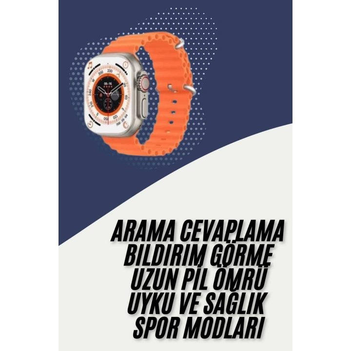 BFS 2025 Model Akıllı Saat Çift Kordon Ios Ve Android Arama Cevaplama Sesli Asistan