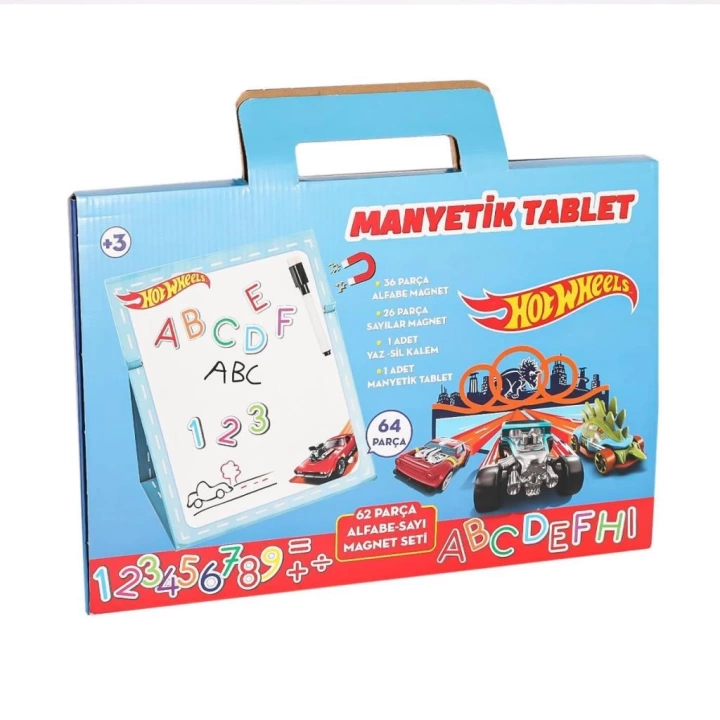 BFS  2236 HOT WHEELS MANYETİK TABLET 62 PARÇA MANYETİKLİ