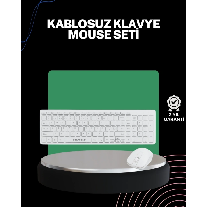 BFS 2.4 Ghz Wireless Kablosuz Klavye Mouse Seti Tv Pc Uyumlu