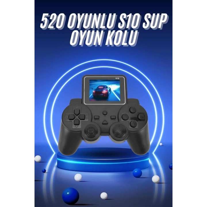 BFS 2.4 İnç Ekran 520 Oyunlu Retro Temalı Kablosuz Oyun Kolu El Atarisi