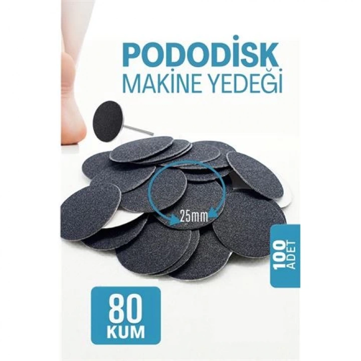BFS  25 mm Pododisk - Nasır Sökücü Pedikür Makinesi Yedek Pedler 100 ADET