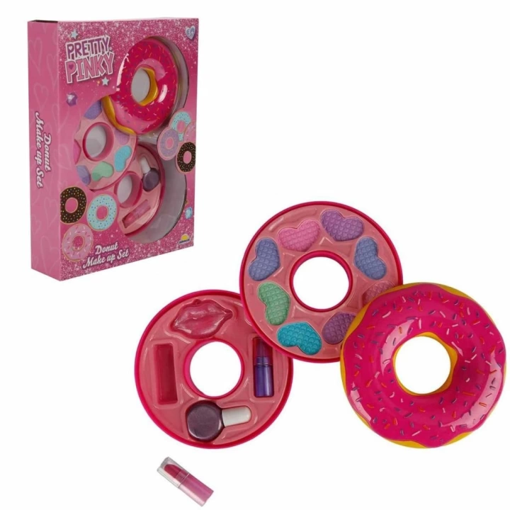 BFS   2596 Donut Şekilli 2 Katlı Makyaj Güzellik Seti -Sunman