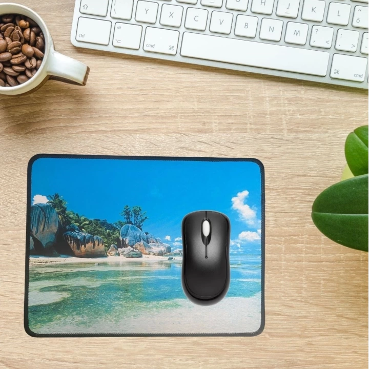 BFS   25x32 cm Küçük Boy Mouse Pad Manzara Ada