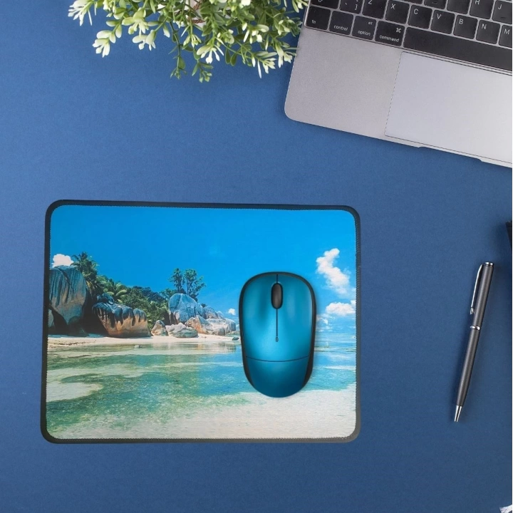BFS   25x32 cm Küçük Boy Mouse Pad Manzara Ada