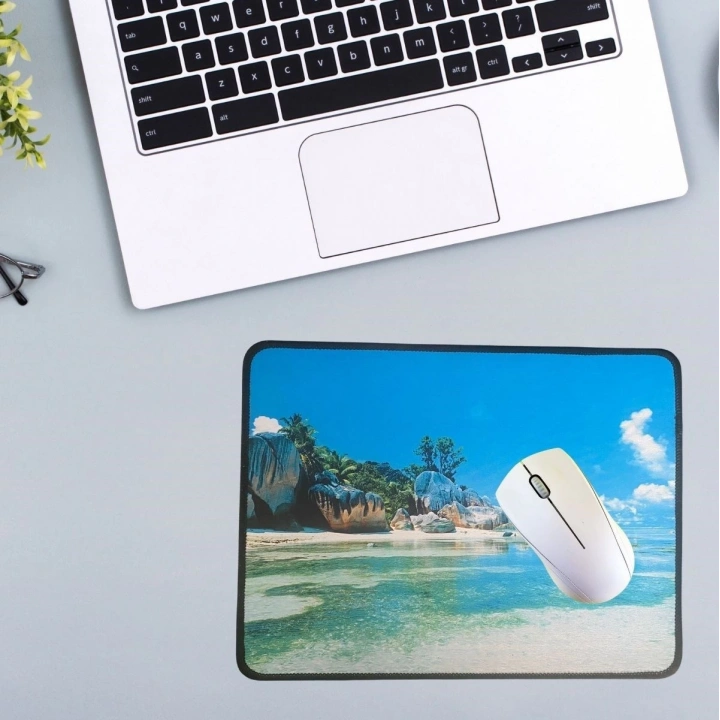 BFS   25x32 cm Küçük Boy Mouse Pad Manzara Ada