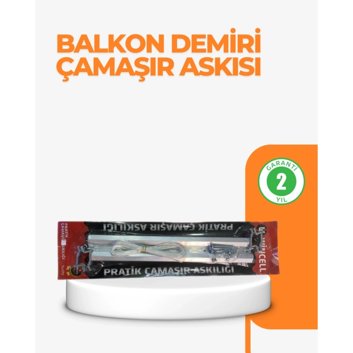 BFS 25x60 cm Çamaşır Askılığı Kare Balkon Demiri İçin Dayanıklı Tasarım