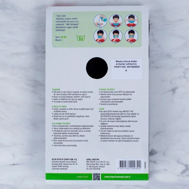 BFS  3 Adet Yıkanabilir Maske