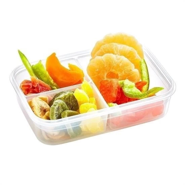 BFS  3 Bölmeli Kilitli Kapaklı 1 Litre Erzak Saklama Kabı LC-510