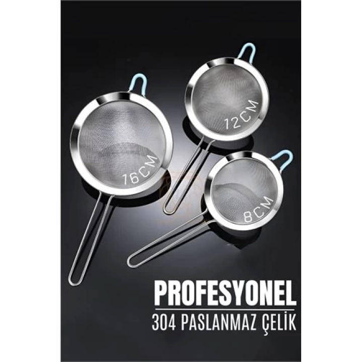 BFS 3 Boy Süzgeç Seti 304 Paslanmaz Çelik Spiderweb Design