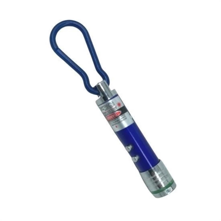 BFS   3 Fonksiyonlu Kırmızı Beyaz Işıklı Led Lazer Kedi Köpek Oyuncak Anahtarlık