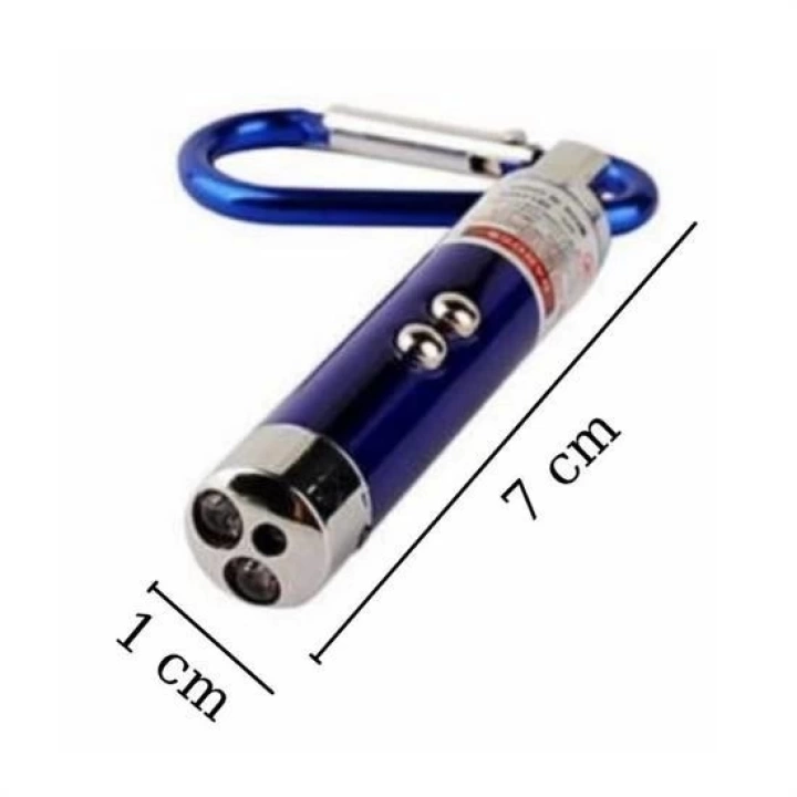 BFS   3 Fonksiyonlu Kırmızı Beyaz Işıklı Led Lazer Kedi Köpek Oyuncak Anahtarlık