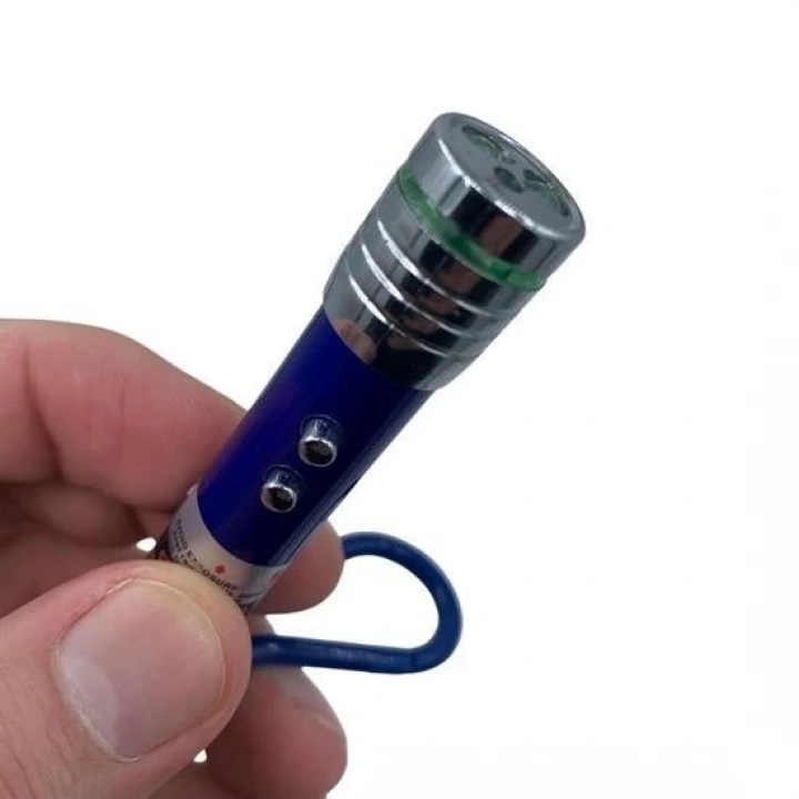 BFS   3 Fonksiyonlu Kırmızı Beyaz Işıklı Led Lazer Kedi Köpek Oyuncak Anahtarlık