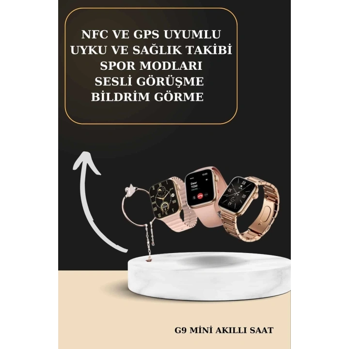 BFS 3 Kordonlu Pembe Amoled Ekran Akıllı Saat ve Yeni Nesil Pro Kablosuz Bluetooth Kulaklık ANC/ENC