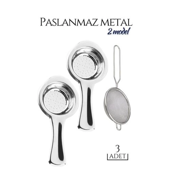 BFS 3 lü Set Metal Çay Süzgeci Cabrera Design