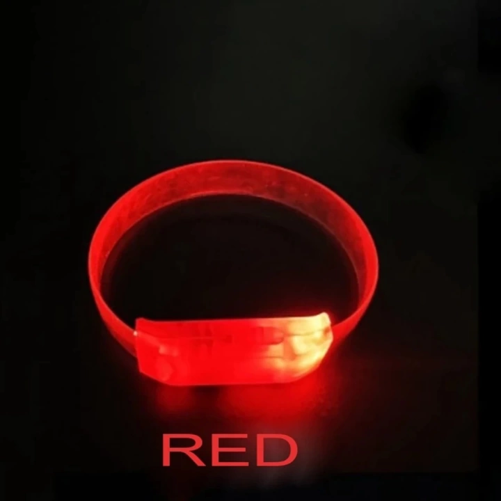 BFS 3 Modlu Pilli Led Işıklı Esnek Parti Bilekliği Kırmızı