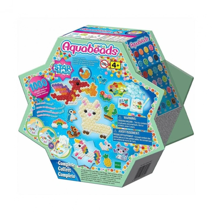BFS  31601 AquaBeads StarBead Başlangıç Seti 1000 parça boncuk +4 yaş