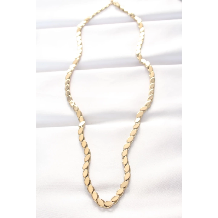 BFS 316L Çelik Gold Renk Arpa Tasarımlı Kolye