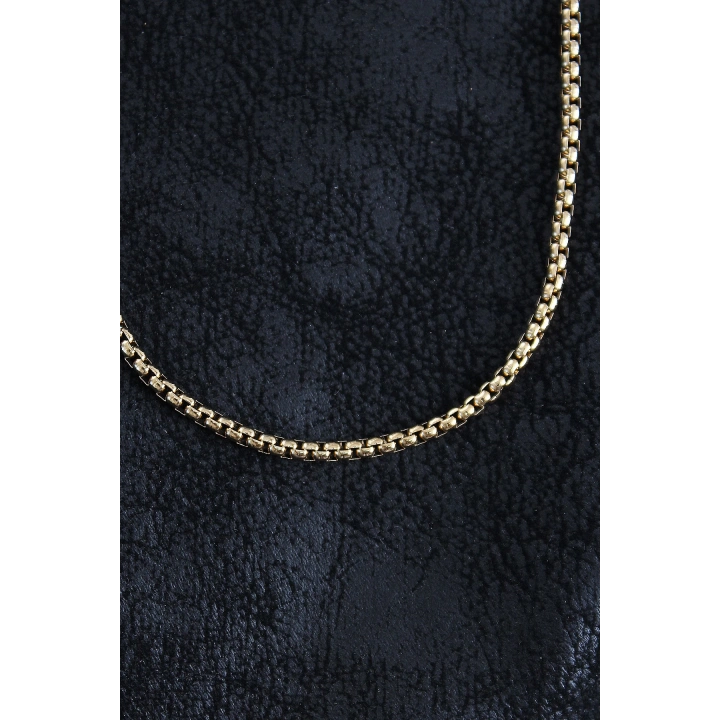 BFS 316L Çelik Örme Zincir Model Gold Renk Erkek Kolye