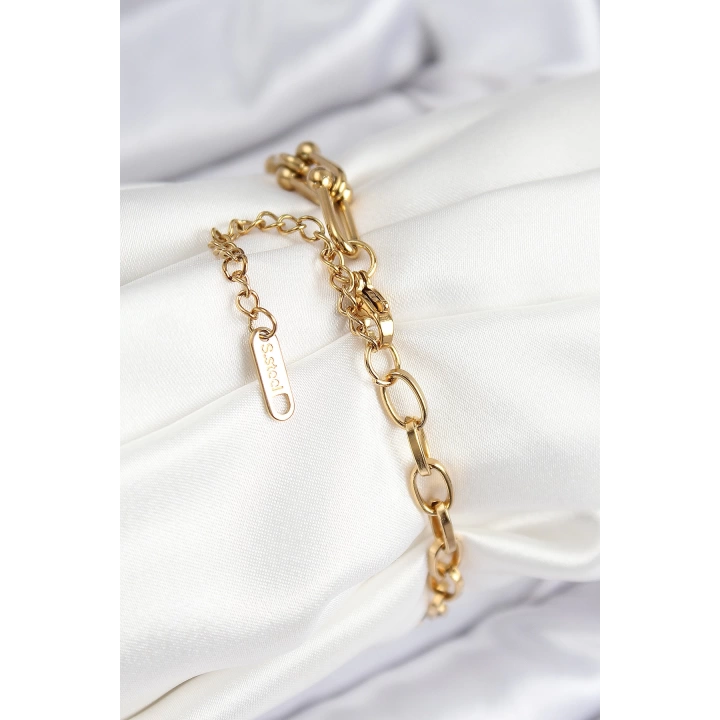 BFS 316L Çelik Tifany Ağaç Model Gold Renk Kadın Bileklik