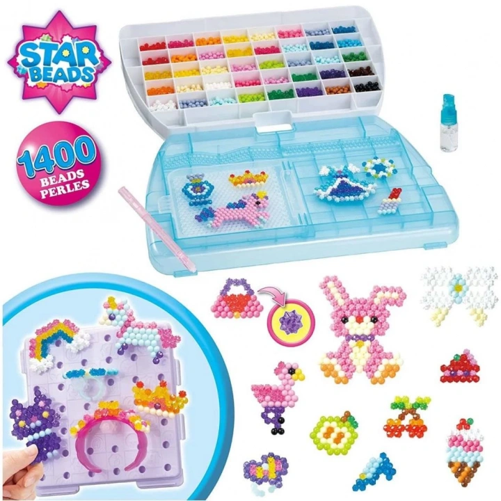 BFS  31914 AquaBeads Çantalı Delüks Set 1400 parça +4 yaş