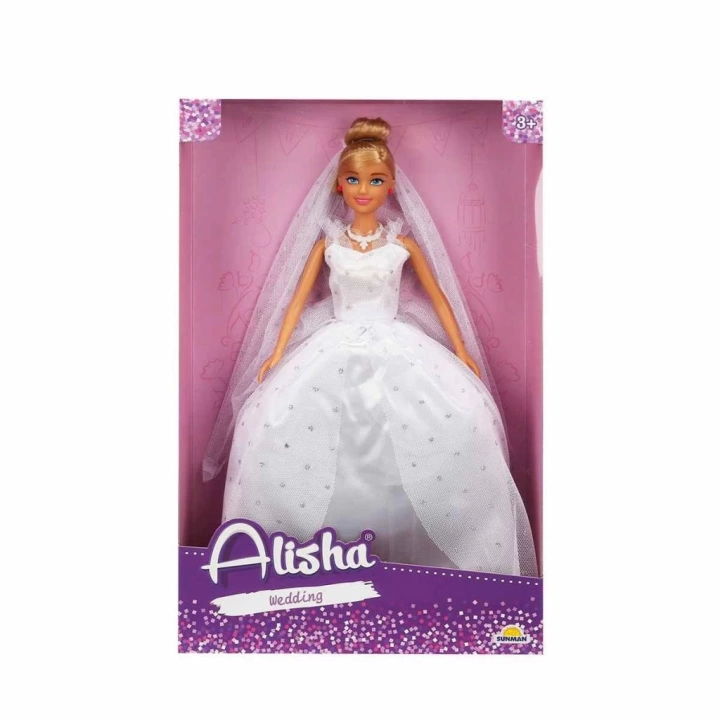 BFS  3381 SUN-RST-SIS-Gelinlikli Manken Bebek Alisha 29 cm - Sunman