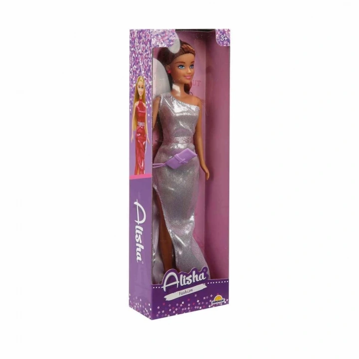 BFS  3394 SUN-RST-SIS-Minik Alisha Gece Elbiseli Bebek Set 2Asortili - Sunman