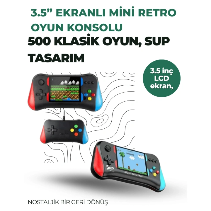 BFS 3.5 İnç Ekranlı Klasik Oyun Konsolu – 500 Dahili Oyun