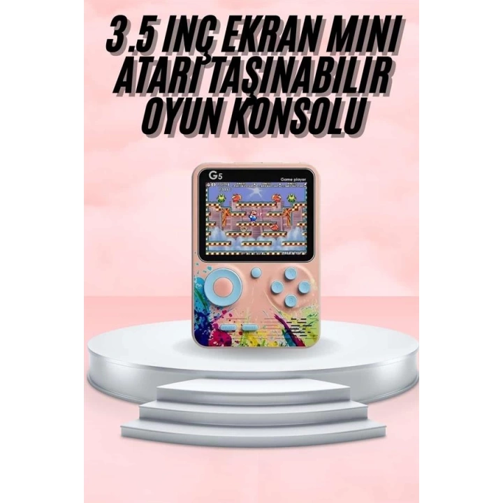 BFS 3.5 İnç Klasik Retro LCD Ekran 500 Oyunlu Oyun Konsolu Taşınabilir
