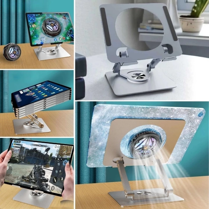BFS  360 Derece Dönebilen Yükseltilmiş Masaüstü Ayarlanabilir  Metal Tablet Standı