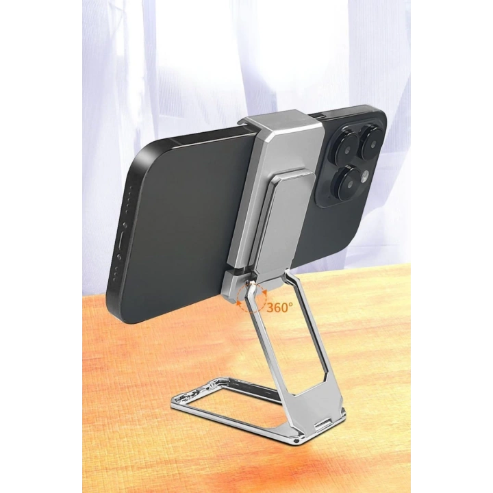 BFS   360 derece Dönen Tüm Telefon Tipleri İle Uyumlu Metal Telefon Standı Braket