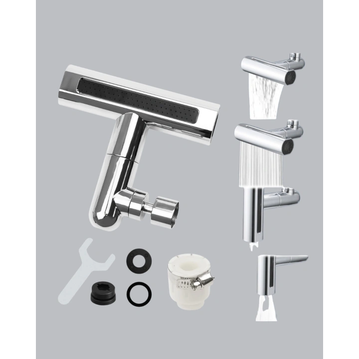 BFS 360° Dönebilen Musluk Başlığı 4 Fonksiyonlu Su Tasarruflu ve Dayanıklı