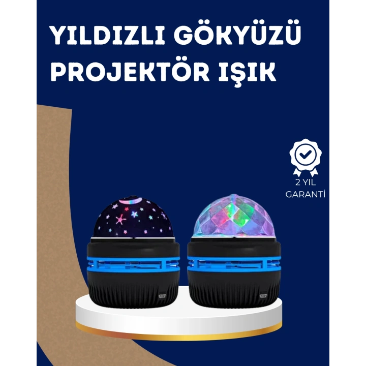 BFS 360° Dönen Galaxy Projektörlü Gece Lambası – Star Master Yıldızlı Gökyüzü Efekti