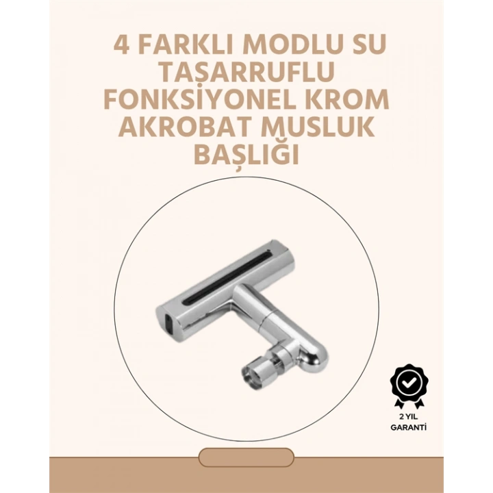 BFS 360° Dönüşlü Su Akışı Başlığı | 4ü 1 Arada Kullanım