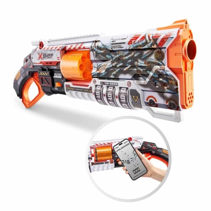 BFS  36606 X-Shot Skins Lock Blaster 16 Mermili Sünger Dart Atan Silah 56 cm -Sunman