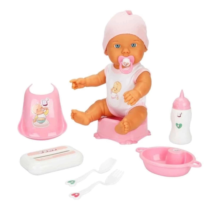 BFS   3823 Bebelou Bakım Zamanı Sesli Gülen Ağlayan Bebek 32 cm -Sunman