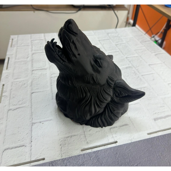 BFS 3D Siyah Ayı Başı Duvar Süsü Özel Tasarım Dekoratif Heykel 25x19 cm